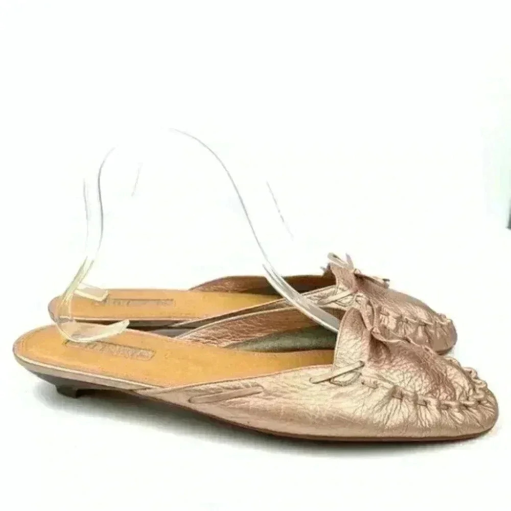 Unisa mules size 9 Patrik rose gold metallic kitten 90s Y2k